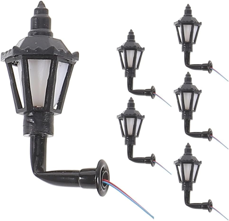 ya 13 9.15 baidi 6 Pcs Dollhouse Lighting Wall Lamp European Style Model Lights for Miniature Lamps