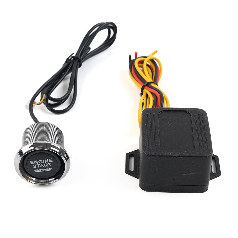 ya 6 8.24 baidi Universal 12V Car Engine Start Push Button Switch Ignition Starter Kit Blue LED