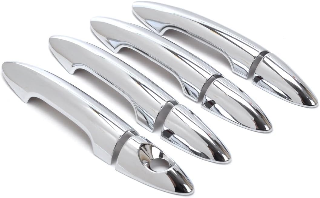 ya 2 8.15 Chrome Door Handle Protector Cover Trim Fits for Kia K2 Rio Sedan 2011 2012 2013 2014