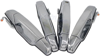 ya 5 8.24 baidi Chrome Door Handle 4 Pieces for 07-13 for Chevrolet Tahoe for GMC for Yukon for Sierra Denali Front and Rear 
