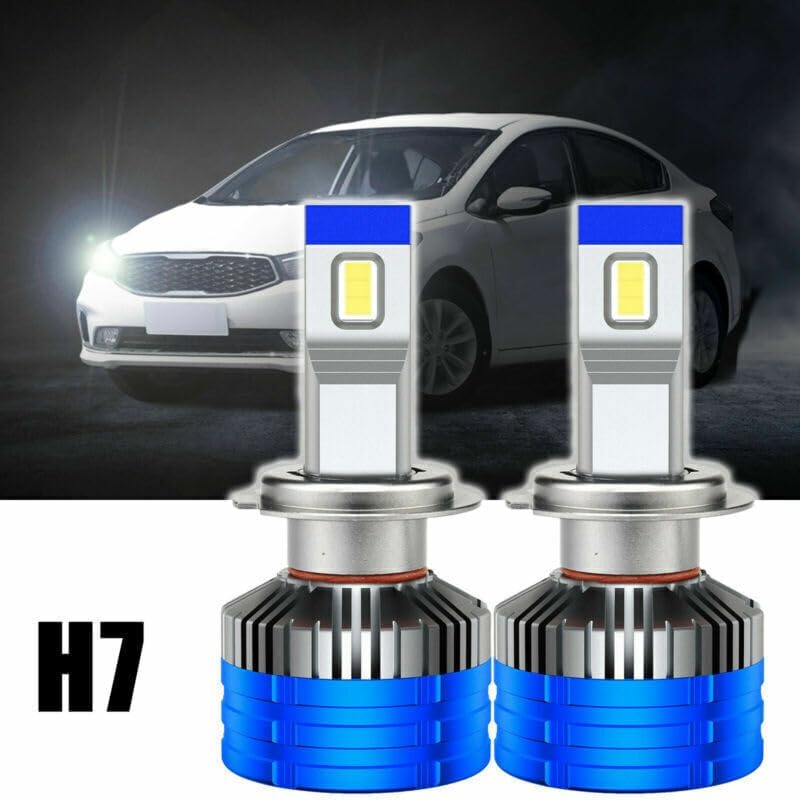 ya 3 8.24 baidi 2Pcs H7 LED Headlight Kit Bulbs 6000K Driving Light Fog Lights Bright Car