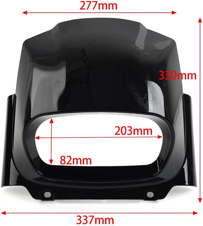 ya 23 10.7 baidi Motor Headlight Front Fairing for Harley M8 Softail Fat Bob FXFB 18-22 Black