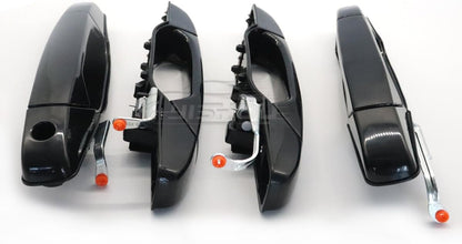 ya 10 9.16 baidi Front & Rear Set of 4 Black Door Handle for Chevy for GMC Tahoe for Yukon for Sierra 07-14