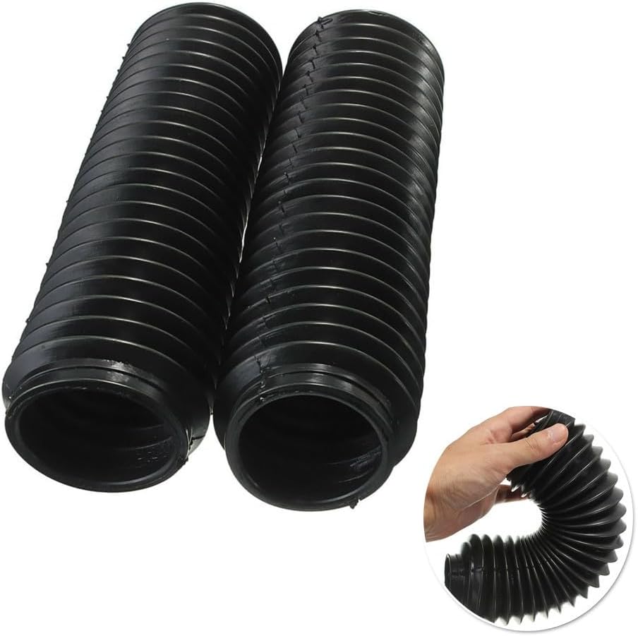 ya 6 8.14 1Pair Black Motorcycle Front Fork Rubber Gaiters Boots For CQR 245x58x39mm