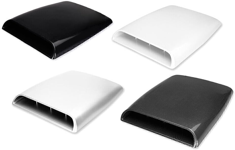 ya 4 8.14 Air Flow Intake Scoop Bonnet Vent Cover Hood Car SUV Decorative Universal Black