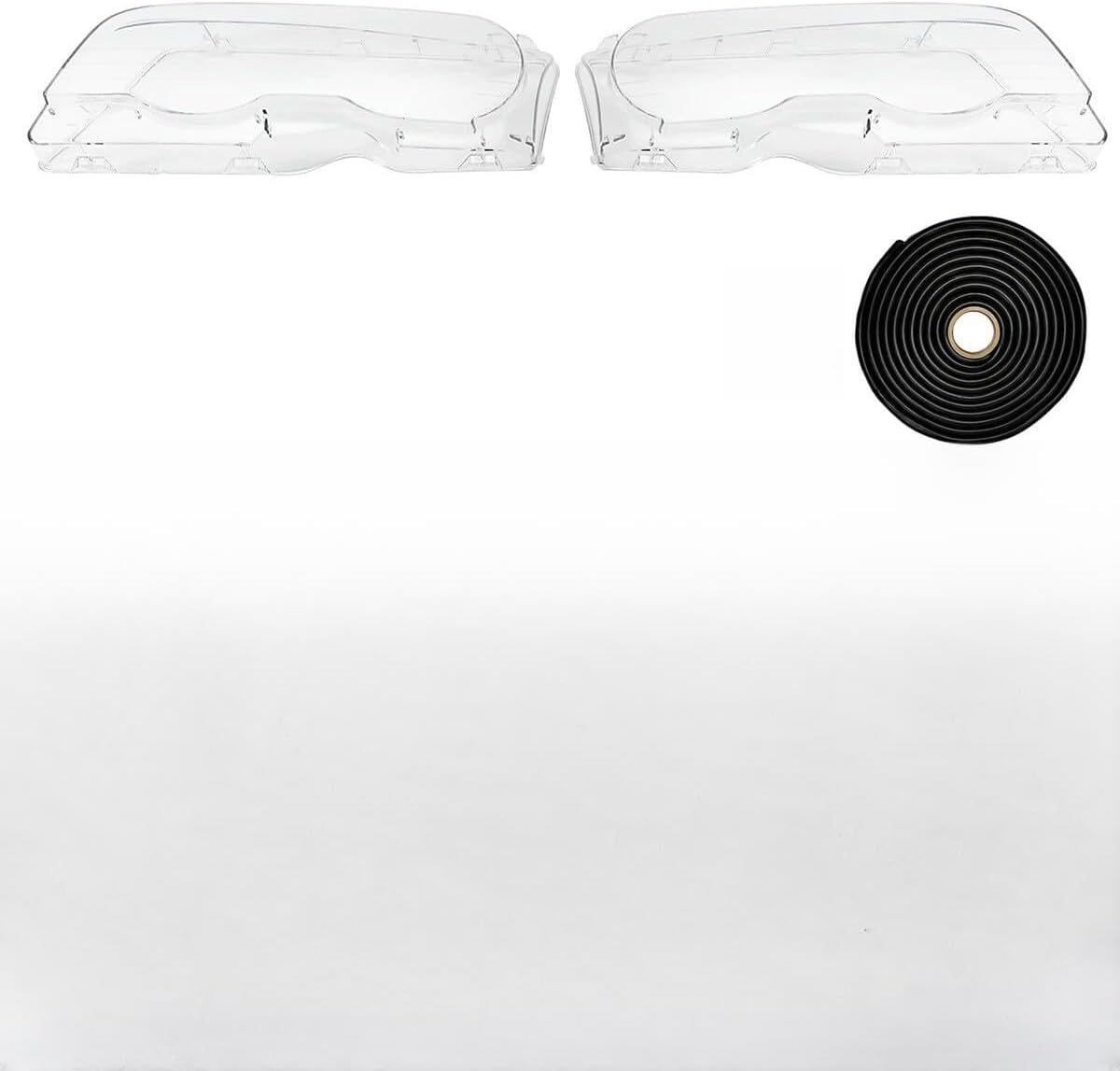 ya 4 8.10 2X Front Headlamp Cover Headlight Lens + Sealant For 99-03 for BMW E46 2DR M3 01-06