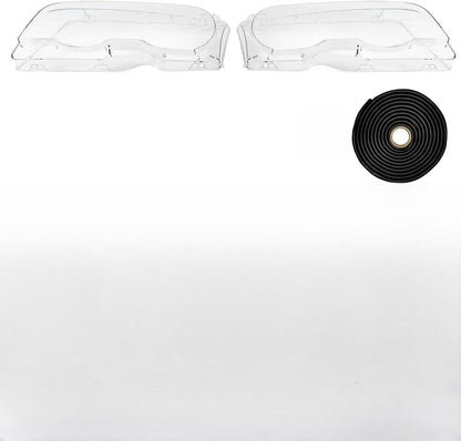 ya 4 8.10 2X Front Headlamp Cover Headlight Lens + Sealant For 99-03 for BMW E46 2DR M3 01-06
