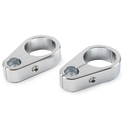 ya 9 10.24 2X Motorcycle Brake Clutch Cable Wire Clamp Clip for Harley 1'' Handlebar C