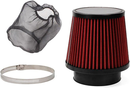 ya 10 9.16 zhengce 4 Universal Round Cone Air Filter with Clamp and Filter Screen