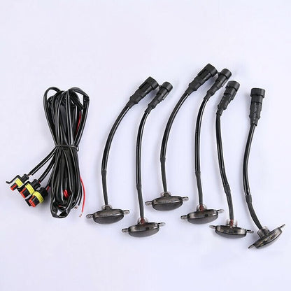 ya 14 9.20 zhengce 6pcs for Hyundai Santa Fe 2019-2021 Car Front Grille LED Light Raptor Style-1