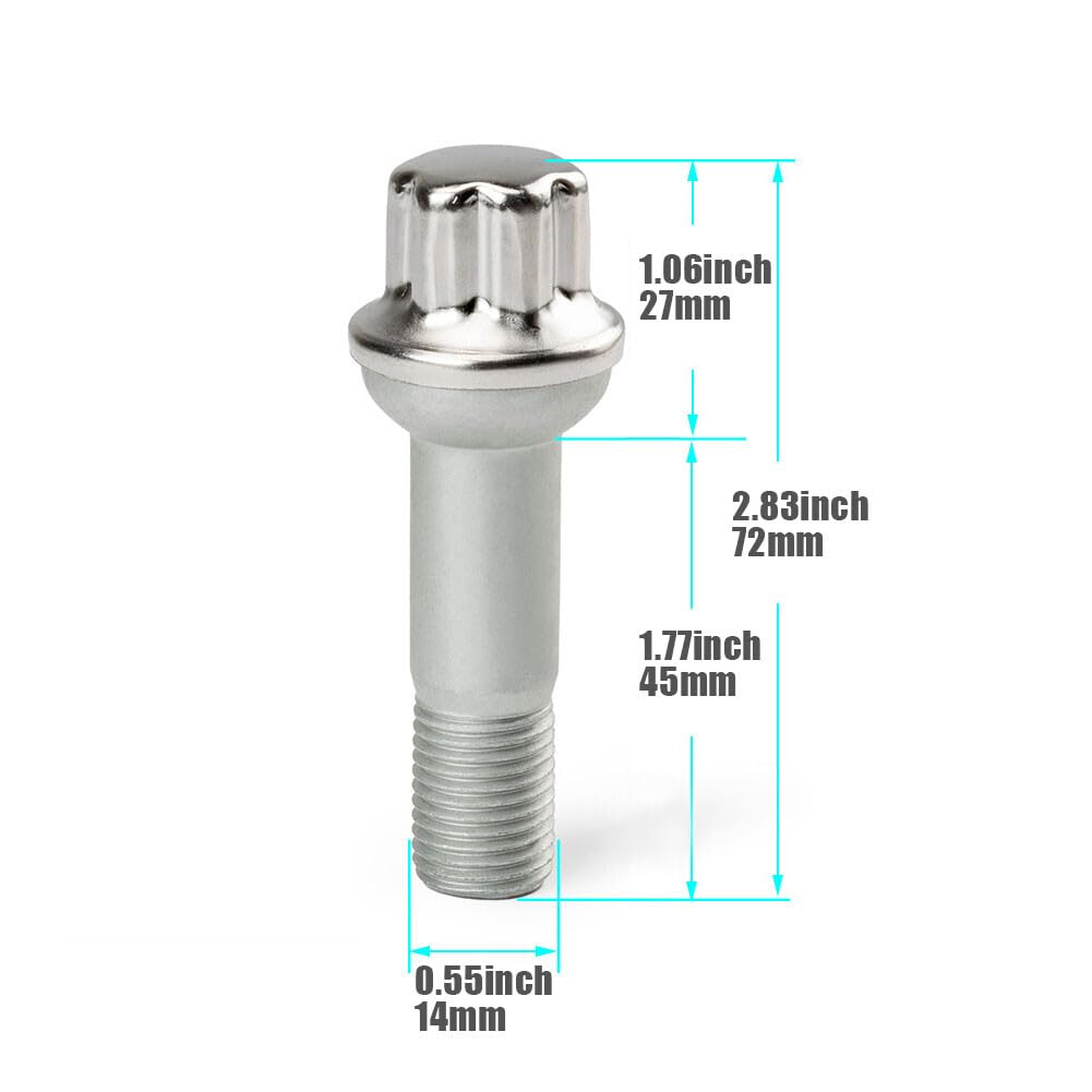 ya 5 8.10 10X for Mercedes ML350 S500 GLK350 S550 CL500 GL450 Wheel Lug Bolts Nuts New