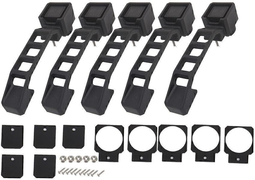 ya 5 8.10 for 2007-2017 2016 15 for Jeep for Wrangler JK 5X Black ABS Exterior Door Handles Set