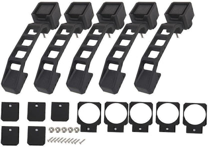 ya 5 8.10 for 2007-2017 2016 15 for Jeep for Wrangler JK 5X Black ABS Exterior Door Handles Set