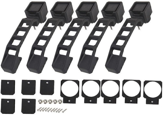 ya 5 8.10 for 2007-2017 2016 15 for Jeep for Wrangler JK 5X Black ABS Exterior Door Handles Set