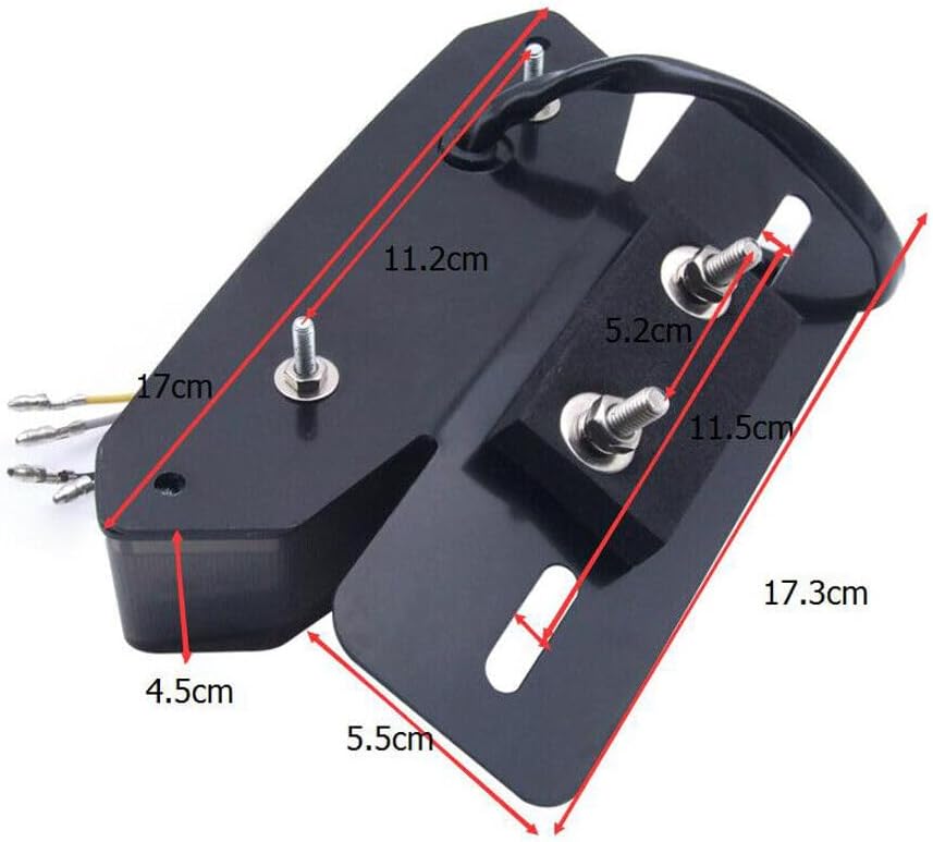 ya 4 8.14 Motorcycle LED taillight with license plate holder brake light universal motorcycle