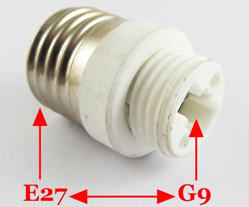 ya 26 10.21 baidi 50pcs E27 Male to G9 Female Socket Base LED Halogen CFL Light Bulb Lamp Adapter