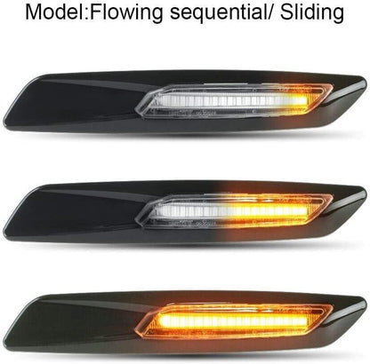 ya 4 8.14 2pcs for BMW 1 3 5 Series F10 Sequential Amber LED Side Marker Turn Signal Lights 