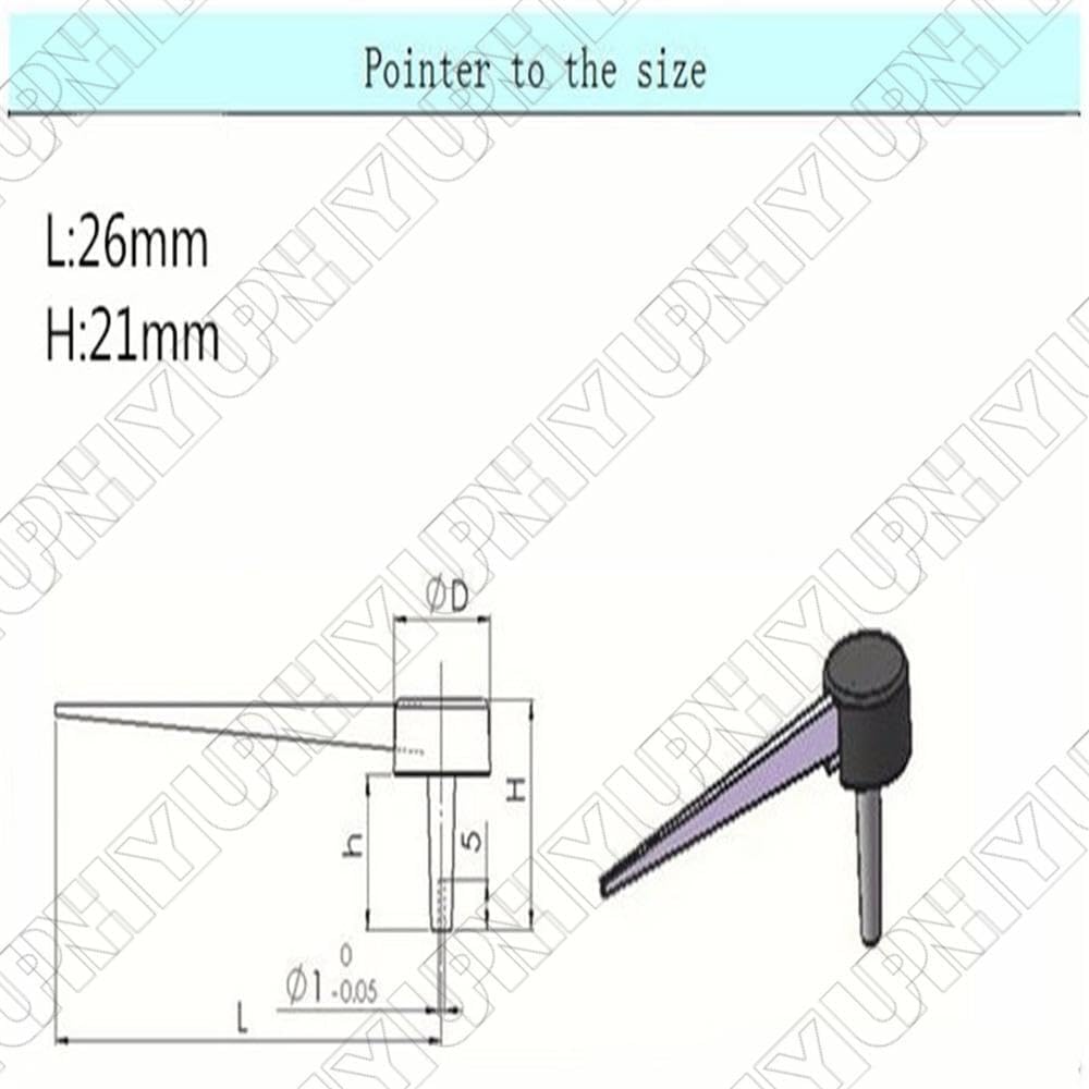 ya 4 8.24 baidi 5pcs 26mm Length Speedometer Gauge Needles Pointers Universal for Car Motorcycle