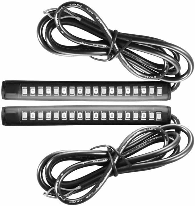 ya 23 10.7 baidi 2Pcs 18LED Flexible Amber/Red Motorcycle ATV Tail Brake Stop Turn Signal Lightsa