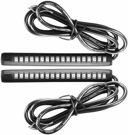 ya 23 10.7 baidi 2Pcs 18LED Flexible Amber/Red Motorcycle ATV Tail Brake Stop Turn Signal Lightsa