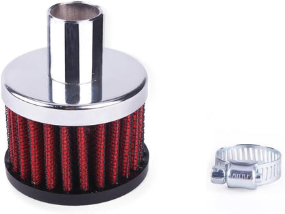 ya 13 9.15 baidi 16mm Air Intake Crankcase Breather Filter 3/4 Inch Inlet Clamp-On Round Chrome