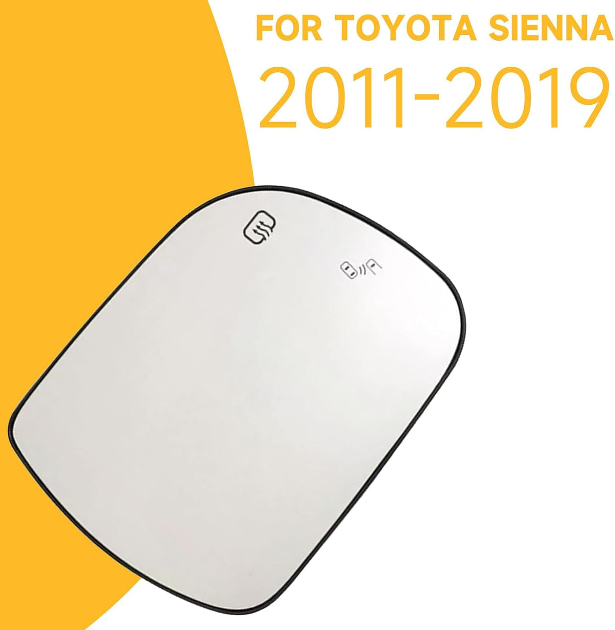 ya 11 9.14 baidiReplacement Right Heated Side Mirror Glass Lens for Toyota for SIENNA 2011-19 -