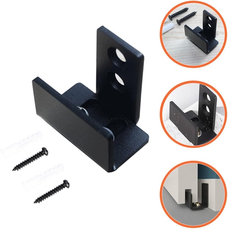 ya 26 10.21 baidi 2 Guide Groove Stopper Barn Door Slider Adjustable Floor
