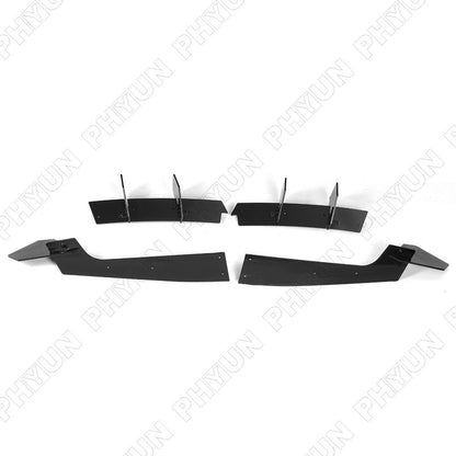 ya 2 8.15 Car Rear Lip Diffuser & Rear Side Splitters Black For 2018-2022 for Ford for Mustang