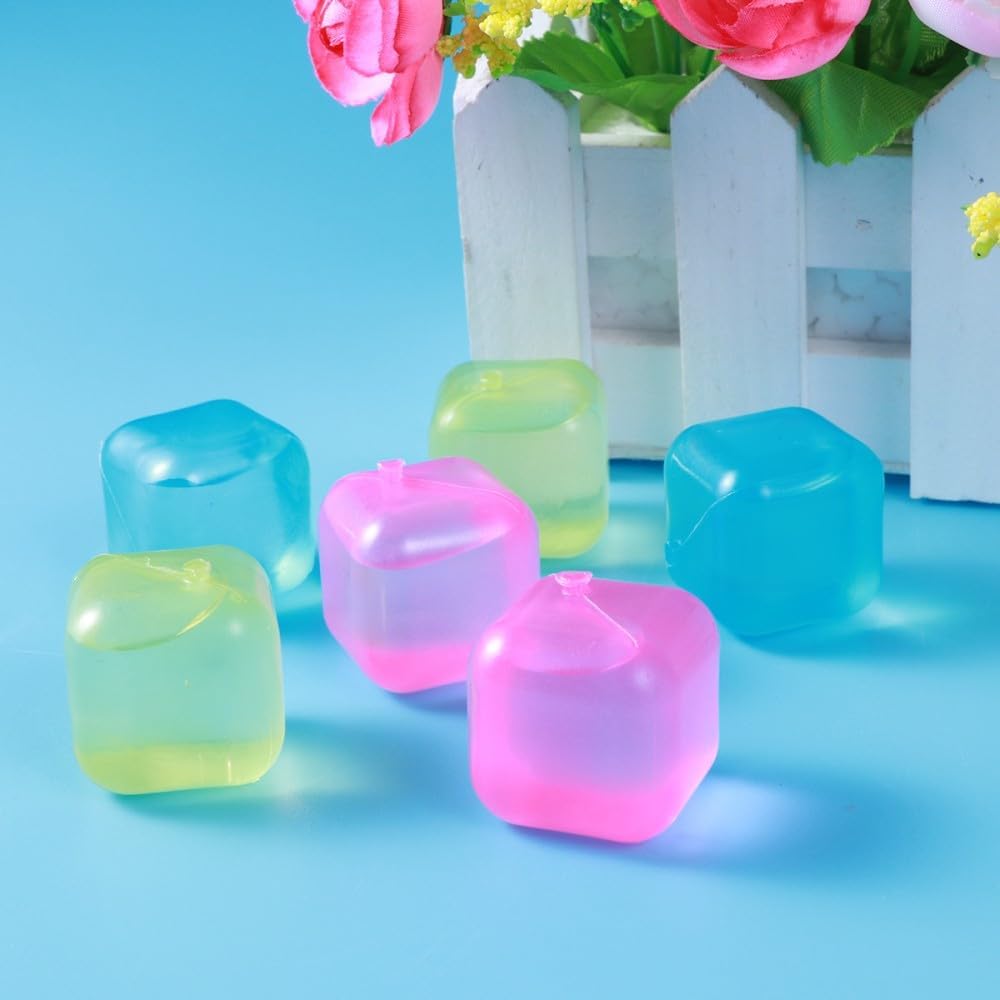 ya 14 9.20 baidi 6pcs Random Color Re ble 3D Ice Cubes Multicolor Cooling Tool for Party-1