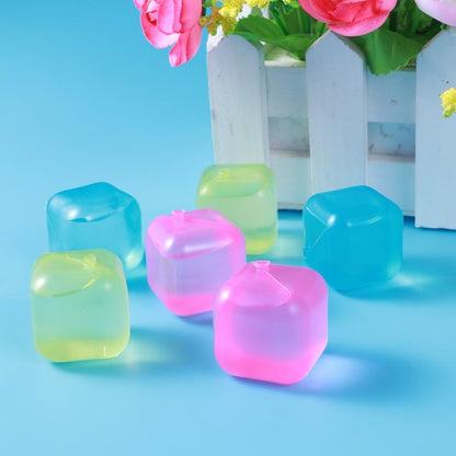 ya 14 9.20 baidi 6pcs Random Color Re ble 3D Ice Cubes Multicolor Cooling Tool for Party-1