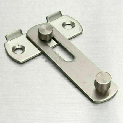 ya 26 10.21 baidi New Stainless Steel Home Safety Gate Door Bolt Latch Slide Lock Hardware+Screw-2
