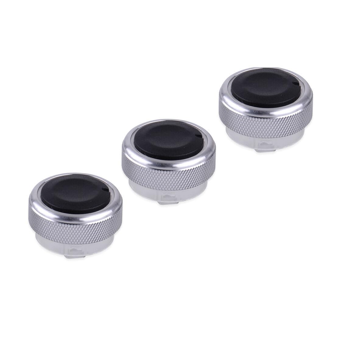 ya 5 8.10 3 Pack Silver AC Air Conditioning Control Switch Knob Button Fits Focus for Ford 05-14