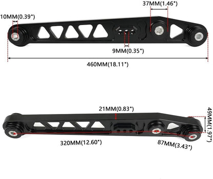 ya 13 9.15 baidi 2PCS Black Rear Modified Lower Suspension Control Camber Arms for 96-00 EK EJ