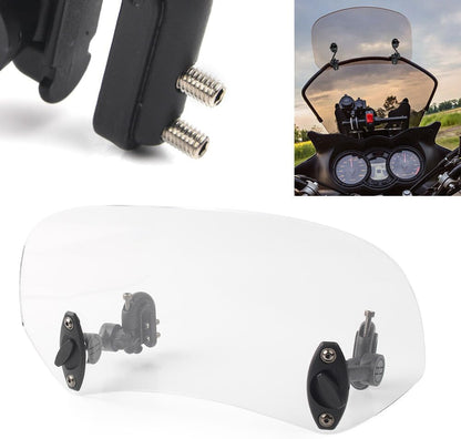 ya 2 8.15 Adjustable Windshield Clip On Extension Spoiler Wind Deflector For Motorcycle
