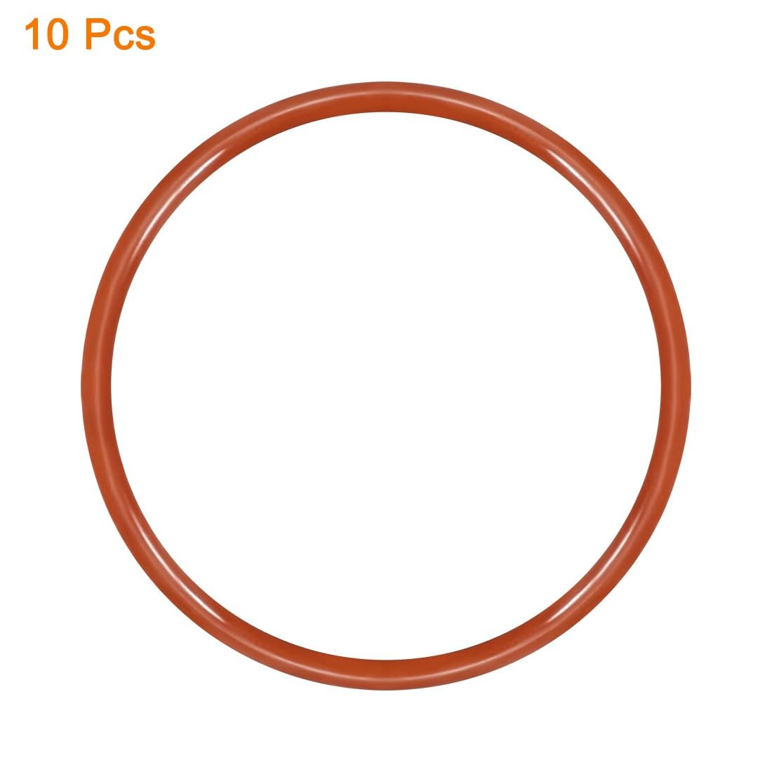 ya 13 9.15 baidi Silicone O-Ring 44mmx39.2mmx2.4mm VMQ Seal Rings Sealing Gasket Red 10PCS