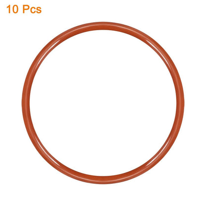 ya 13 9.15 baidi Silicone O-Ring 44mmx39.2mmx2.4mm VMQ Seal Rings Sealing Gasket Red 10PCS
