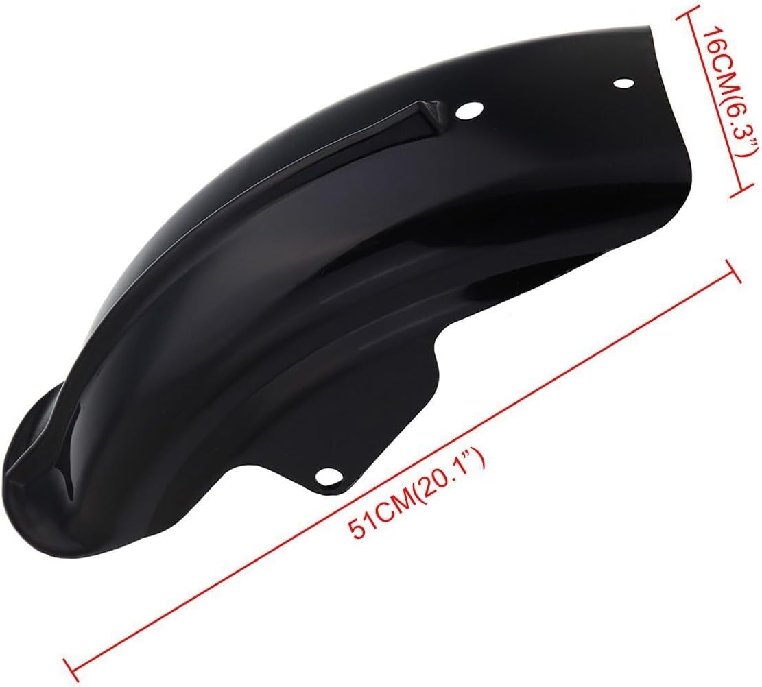 ya 4 8.10 Motorcycle Universal Black Plastic Rear Fender for Harley Bobber Chopper