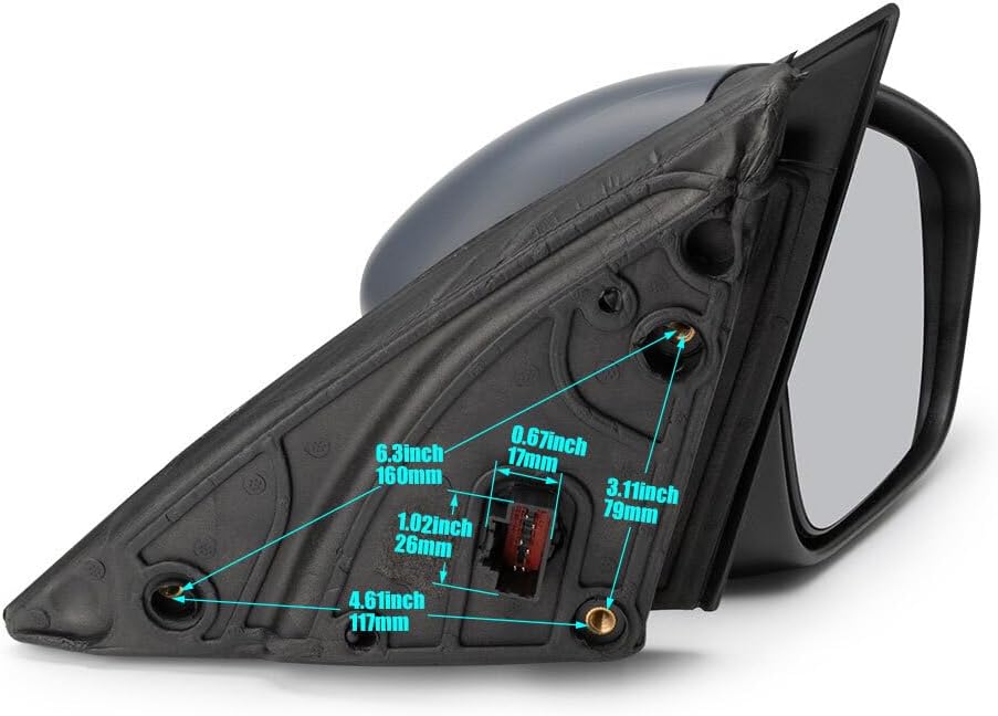ya 11 9.14 baidifor Ford ESCAPE 2020 2021 2022 2023 RIGHT SIDE MIRROR WITH RH PASSENGER SIDE