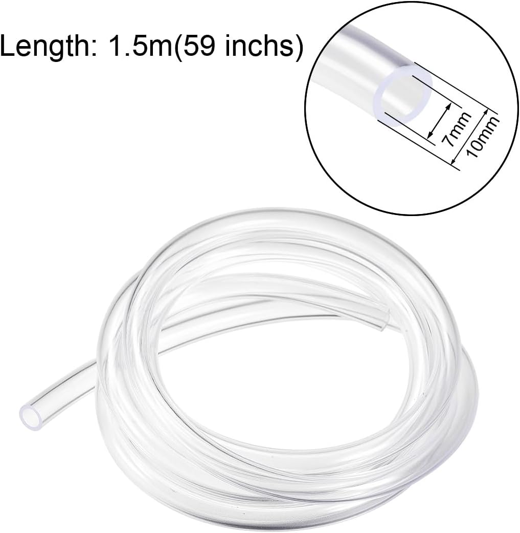 ya 14 9.20 baidi PVC Hose Tube, 7mm(0.27) ID x 10mm(0.39) OD 1.5m Clear Vinyl Tubing-1