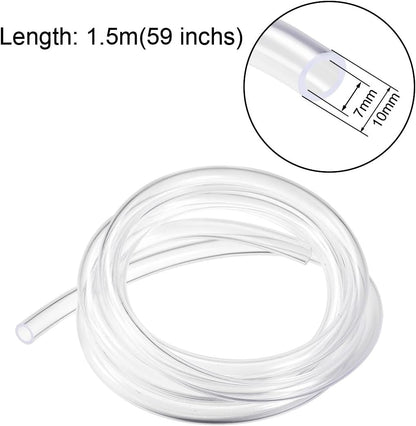 ya 14 9.20 baidi PVC Hose Tube, 7mm(0.27) ID x 10mm(0.39) OD 1.5m Clear Vinyl Tubing-1