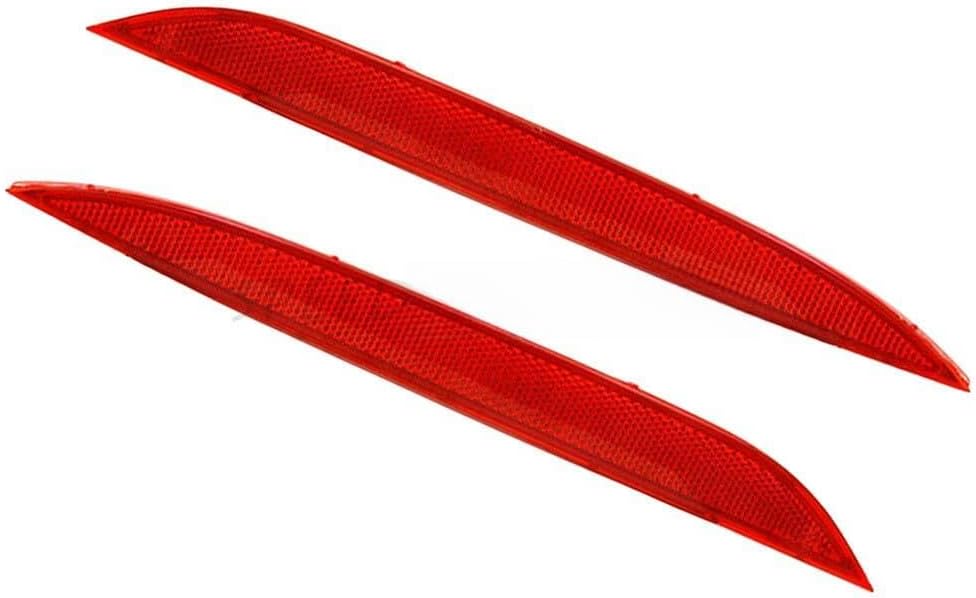 ya 5 8.10 Set of 2 Rear Right & Left Bumper Reflectors Red for 2014-16 for Kia Forte 1.8L 2.0L