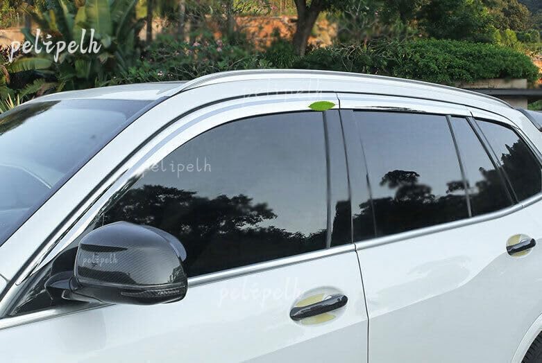 ya 6 8.24 baidi for BMW X5 G05 2019-2023 Silver Window Visor Shades Sun Rain Guard Deflector 6X