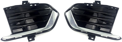 ya 4 8.14 Pair of Front Fog Lights Bezel Cover Side Grille Fits 2017-2019 for Cadillac XT5