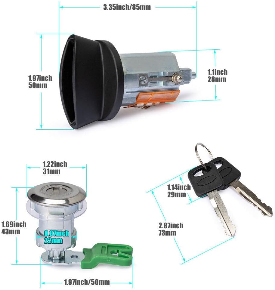 ya 11 9.14 baidiIgnition Cylinder 4X Door Lock Set for Ford Econoline Van E150 E250 E350 703369