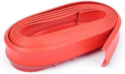 ya 4 8.24 baidi 1x Red Lower Lip Protective Strip/Auto Bumper Skirts Rubber Anti-Scratch 2.5M