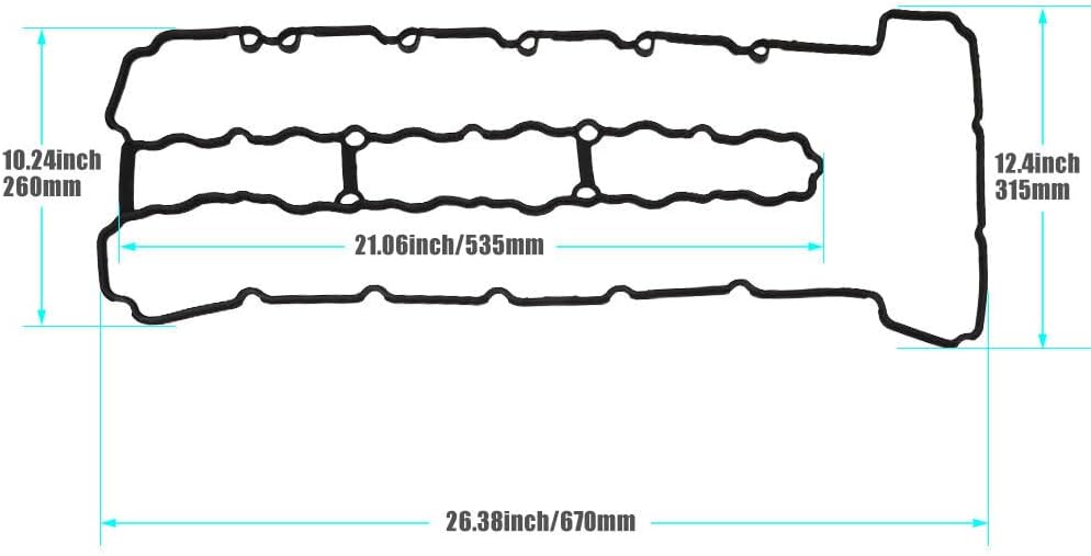 ya 11 9.14 baidiEngine Valve Cover Gasket Set for BMW 335i 535i E90 E91 E92 xDrive 11127565286