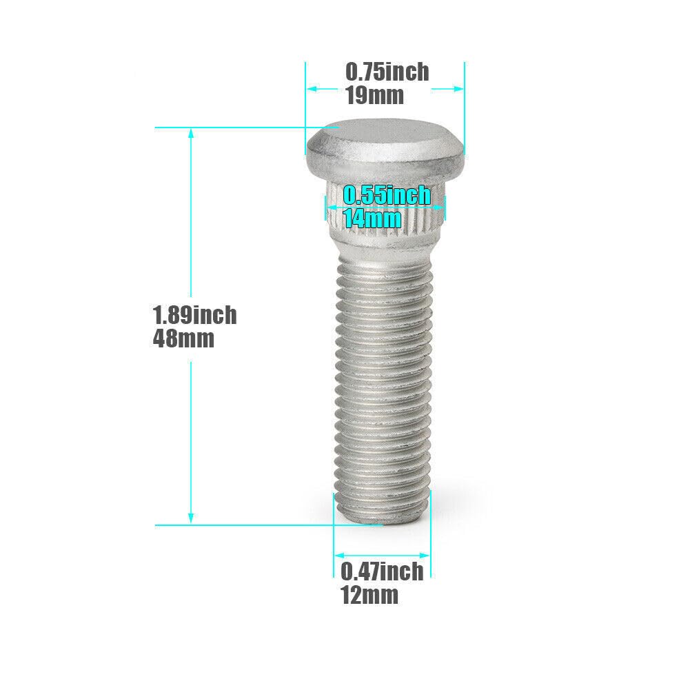 ya 10 9.16 baidi 2 Pack for Wheel Lug Stud Hub + Lug Nut Chrome 90942-02049 New for Lexus for Toyota New -