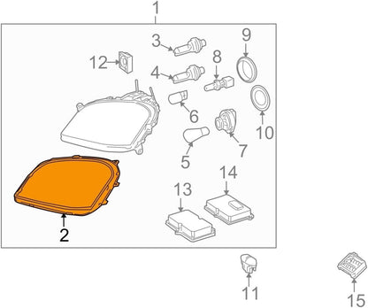ya 4 8.14 Left and right headlight sealing gaskets for Mercedes-Benz MB ML-grade W164