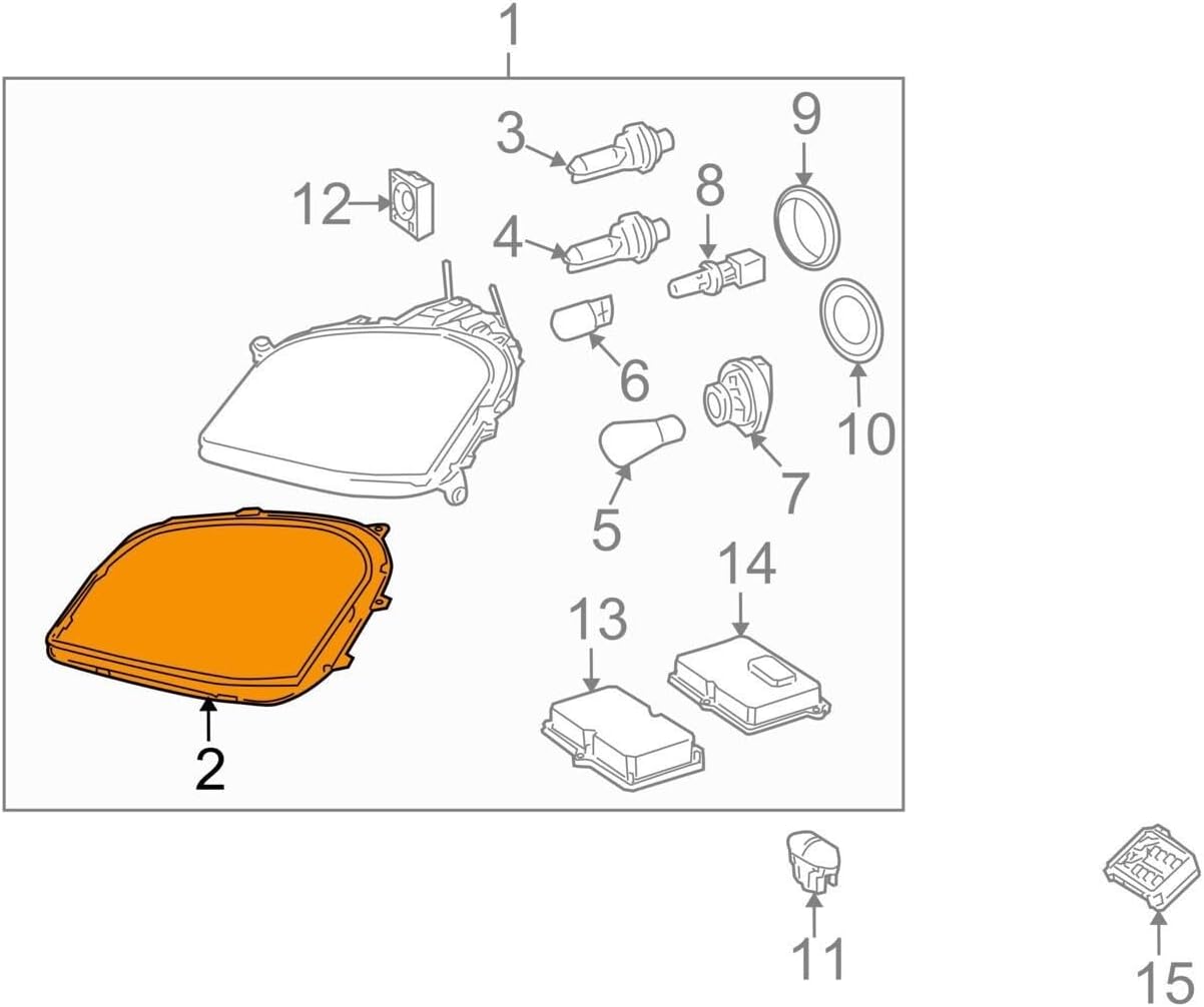 ya 4 8.24 baidi Left and right headlight sealing gaskets for Mercedes-Benz MB ML-grade W164