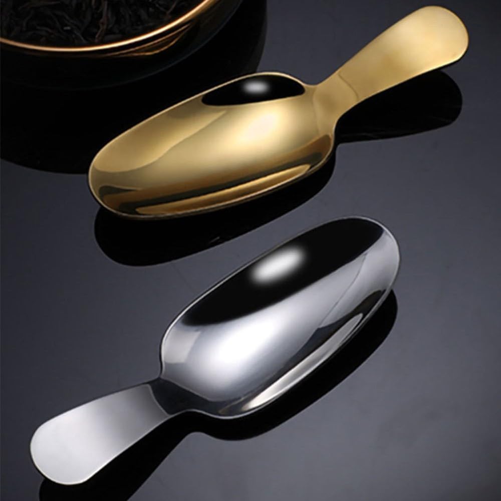ya 14 9.20 baidi 4 Pcs Dessert Spoon Office Baby Cream Scoops Small Stainless Steel-1